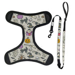 Customizable Pet Harnesses Set: harness、collar、leash、poop bag holder、bowtie、bandana