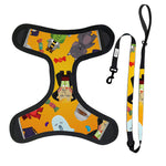Customizable Pet Harnesses Set: harness、collar、leash、poop bag holder、bowtie、bandana