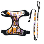 Customizable Pet Harnesses Set: harness、collar、leash、poop bag holder、bowtie、bandana