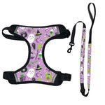 Customizable Pet Harnesses Set: harness、collar、leash、poop bag holder、bowtie、bandana