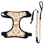 Customizable Pet Harnesses Set: harness、collar、leash、poop bag holder、bowtie、bandana