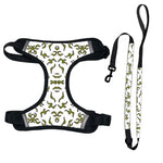 Customizable Pet Harnesses Set: harness、collar、leash、poop bag holder、bowtie、bandana
