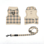 Customizable Pet Harnesses Set: harness、collar、leash、poop bag holder、bowtie、bandana