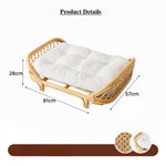 Handwoven Rattan Pet Bed: Eco-Friendly Luxury for Dogs & Cats