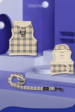 Customizable Pet Harnesses Set: harness、collar、leash、poop bag holder、bowtie、bandana