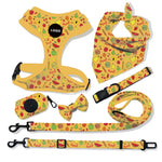 Customizable Pet Harnesses Set: harness、collar、leash、poop bag holder、bowtie、bandana