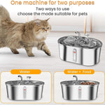 Smart 2-in-1 Pet Fountain & Feeder | Food-Grade 304 | Sleep-Quiet & Eco-Saving