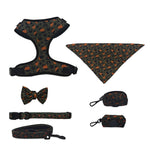 Customizable Pet Harnesses Set: harness、collar、leash、poop bag holder、bowtie、bandana