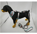 Customizable Pet Harnesses Set: harness、collar、leash、poop bag holder、bowtie、bandana