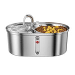 Smart 2-in-1 Pet Fountain & Feeder | Food-Grade 304 | Sleep-Quiet & Eco-Saving
