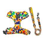 Customizable Pet Harnesses Set: harness、collar、leash、poop bag holder、bowtie、bandana