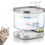 Revolutionary Stainless Steel Cat Fountain: Battery - Powered, Wireless, with Sensor and Auto - Circulation
