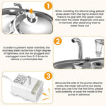 Smart 2-in-1 Pet Fountain & Feeder | Food-Grade 304 | Sleep-Quiet & Eco-Saving