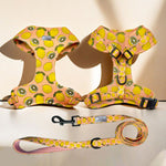 Customizable Pet Harnesses Set: harness、collar、leash、poop bag holder、bowtie、bandana
