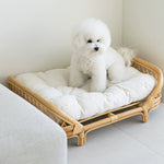 Handwoven Rattan Pet Bed: Eco-Friendly Luxury for Dogs & Cats