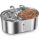 Smart 2-in-1 Pet Fountain & Feeder | Food-Grade 304 | Sleep-Quiet & Eco-Saving