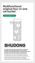 Multi-Layer Cat Scratching Board Felt Cat Nest All-Season Wear-Resistant Integrated Cat Villa Pet Supplies Cat House