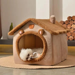 Cozy Foldable Pet House | Removable Washable Cat Cave Sofa for Small Dogs & Cats
