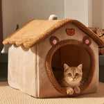 Cozy Foldable Pet House | Removable Washable Cat Cave Sofa for Small Dogs & Cats