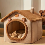Cozy Foldable Pet House | Removable Washable Cat Cave Sofa for Small Dogs & Cats