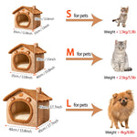 Cozy Foldable Pet House | Removable Washable Cat Cave Sofa for Small Dogs & Cats