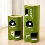 Charming Barrel- Style Cat Haven: Sturdy Cat Tree for Kittens & Big Cats Alike