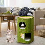 Charming Barrel- Style Cat Haven: Sturdy Cat Tree for Kittens & Big Cats Alike