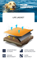 Pet Swimming Life Jacket Safety Vest for Dog in Summer Fashion Adjustable Reflective in Pool or Surfing Drifting Dog Life Vest