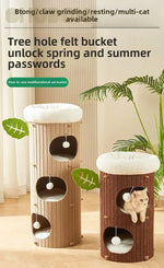 Multi-Layer Cat Scratching Board Felt Cat Nest All-Season Wear-Resistant Integrated Cat Villa Pet Supplies Cat House