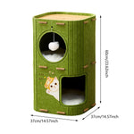 Charming Barrel- Style Cat Haven: Sturdy Cat Tree for Kittens & Big Cats Alike