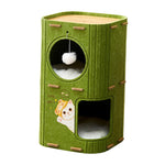 Charming Barrel- Style Cat Haven: Sturdy Cat Tree for Kittens & Big Cats Alike