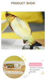 "Best Selling Auto-Sensor Electric Wiggling Fish Toy - Rechargeable Cat & Dog Interactive Toy, Durable & Chew-Resistant, 6+ Styles!"