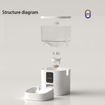 Smart 4L WiFi Pet Feeder - Auto Timed Meals, HD Camera & Voice Control for Dogs/Cats | No Jam, Double Power Backup