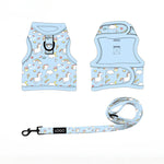 Customizable Pet Harnesses Set: harness、collar、leash、poop bag holder、bowtie、bandana