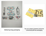 Customizable Pet Harnesses Set: harness、collar、leash、poop bag holder、bowtie、bandana