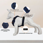 Customizable Pet Harnesses Set: harness、collar、leash、poop bag holder、bowtie、bandana