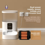 Smart 4L WiFi Pet Feeder - Auto Timed Meals, HD Camera & Voice Control for Dogs/Cats | No Jam, Double Power Backup