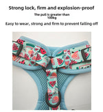 Customizable Pet Harnesses Set: harness、collar、leash、poop bag holder、bowtie、bandana