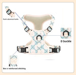 Customizable Pet Harnesses Set: harness、collar、leash、poop bag holder、bowtie、bandana