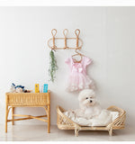 Handwoven Rattan Pet Bed: Eco-Friendly Luxury for Dogs & Cats