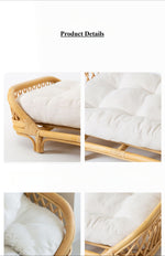 Handwoven Rattan Pet Bed: Eco-Friendly Luxury for Dogs & Cats