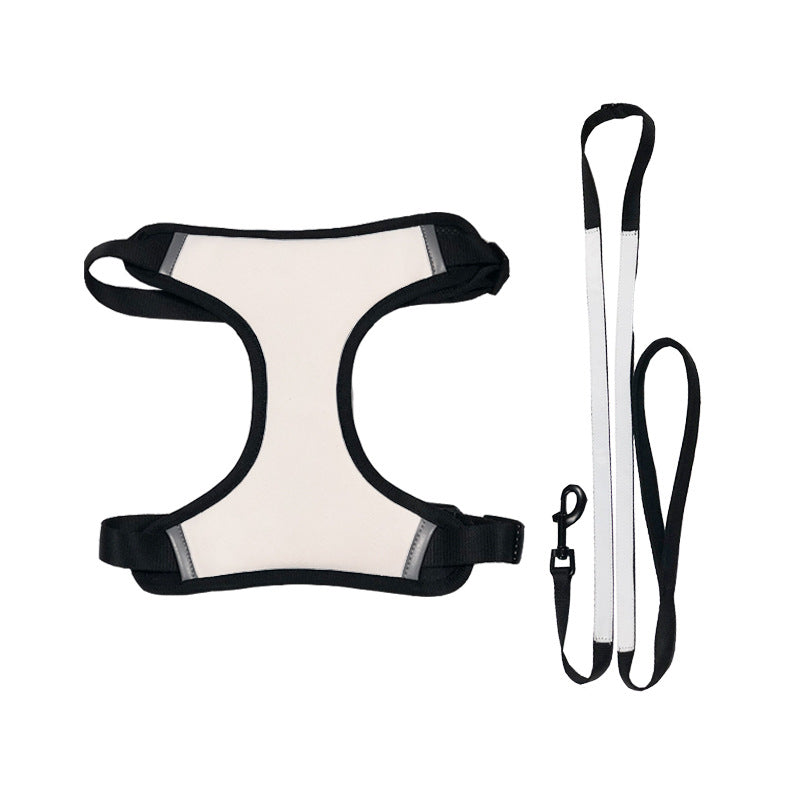 Customizable Pet Harnesses Set: harness、collar、leash、poop bag holder、bowtie、bandana