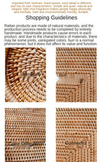 Circular Fruit basket丨Handmade Rattan Weaving Storage basket