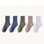 Men's Socks丨Spring 5 Pairs Pure Color Cotton Socks